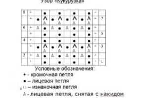 Узор «кукуруза» спицами: подробное описание процесса, фото и видео