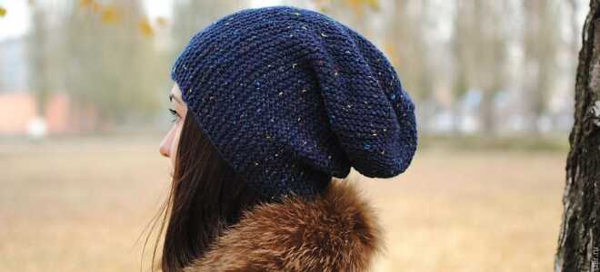 Шапка носок спицами: простой пошаговый урок с фото и видео