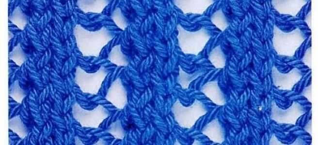 Сетчатые узоры спицами: 8 рисунков для начинающих рукодельниц