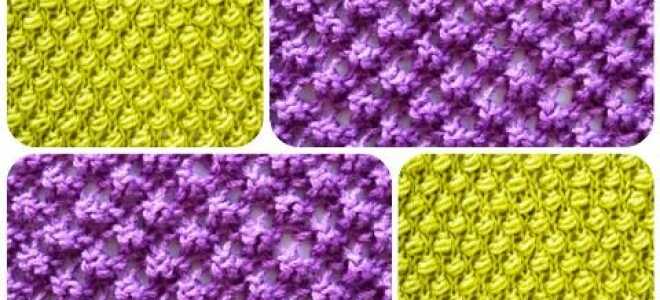 Узор Букле спицами: схема вязания с фото и видео материалами