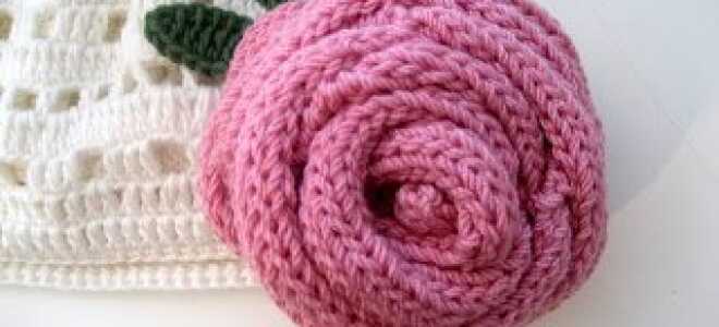 Цветок спицами: схема и описание процесса вязания своими руками декоративного элемента для шапок и повязок