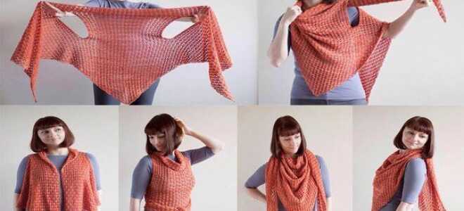 Шаль трансформер: схема к выполнению и мастер класс по вязанию